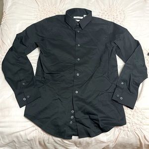 Calvin Klein Boys' Long Sleeve Slim Fit Dress Shirt Boy Size 14